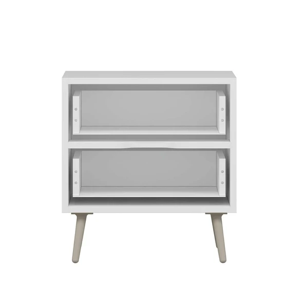 Minar Elina Ayaklı Komodin Beyaz-Kumtaşı - Resim 7