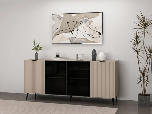 Minar Kale Konsol Plus - Kumtaşı Kumtaşı Füme Cam - Resim 2