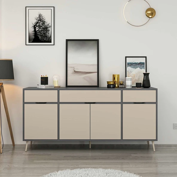 Minar Elina Ayaklı Konsol Antr-Kumtaşı - Resim 2