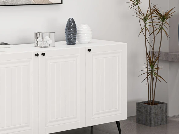 Minar Kale Konsol İlkbahar - Beyaz Beyaz - Resim 4