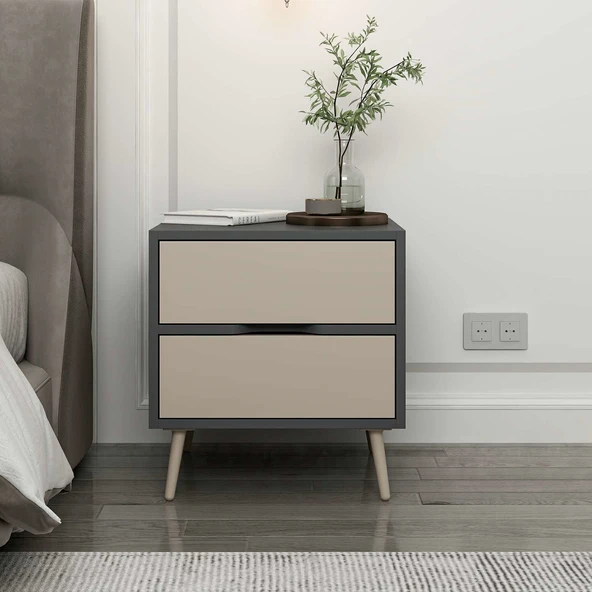 Minar Elina Ayaklı Komodin Antr-Kumtaşı - Resim 2