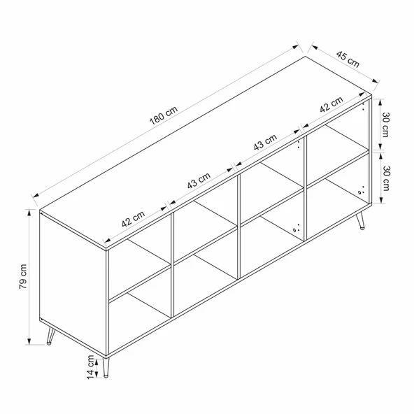 Minar Kale Konsol Plus - Antrasit Antrasit - Resim 8