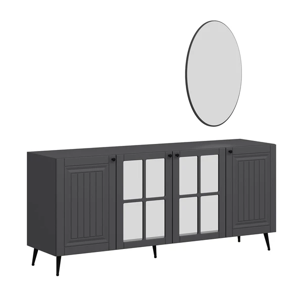 Minar Kale Aynalı Konsol İlkbahar - Antrasit Aynalı Antrasit - Resim 5