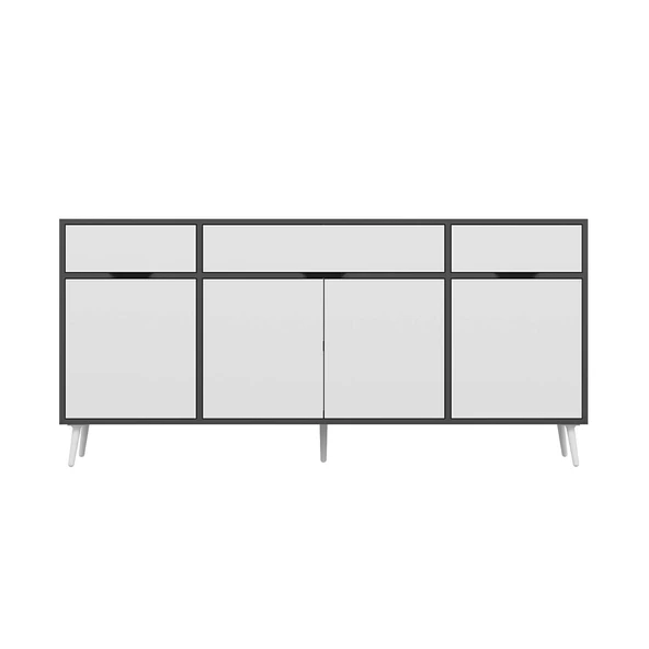 Minar Elina Ayaklı Konsol Antr-Beyaz - Resim 6