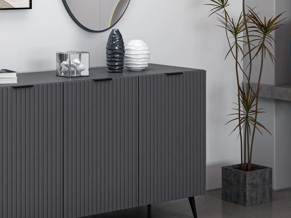 Minar Kale Aynalı Konsol Plus - Antrasit Antrasit - Resim 4