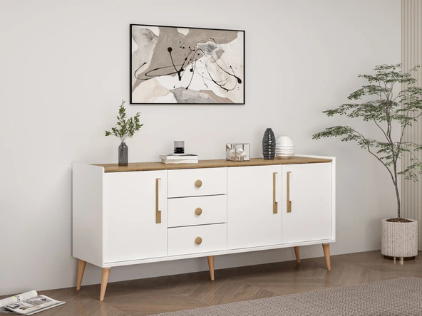 Minar Mitra Konsol-Beyaz-Artisan - Resim 3