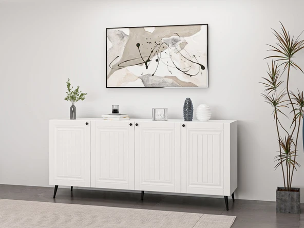 Minar Kale Konsol İlkbahar - Beyaz Beyaz - Resim 3