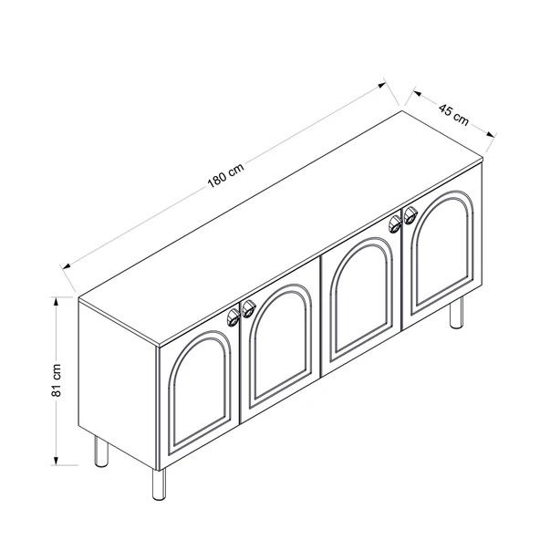 Minar Lotus Konsol-Beyaz-Artisan - Resim 8