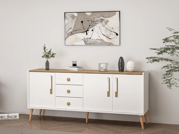 Minar Mitra Konsol-Beyaz-Artisan - Resim 2