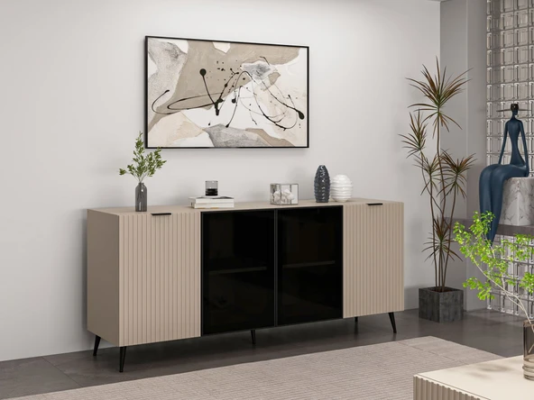 Minar Kale Konsol Plus - Kumtaşı Kumtaşı Füme Cam - Resim 3