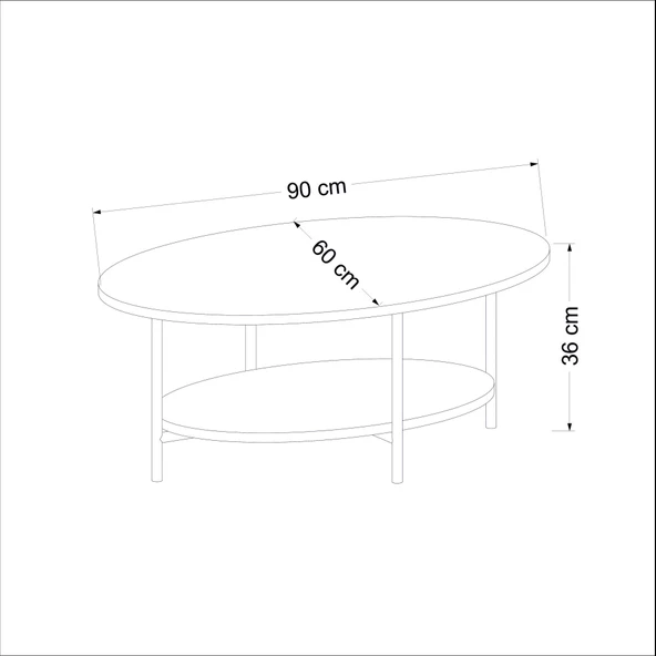 Minar Elis Metal Orta Sehpa-Frezya - Resim 7