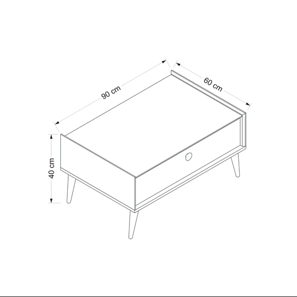 Minar Mitra Orta Sehpa-Beyaz-Artisan - Resim 8