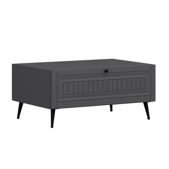 Minar Kale Pandora Set1 Tv + Orta Sehpa + Aynalı Konsol Antrasit - Resim 6