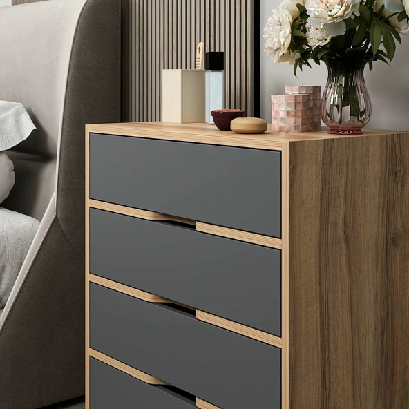 Minar Elina Ayaklı Şifonyer Dore-Antr - Resim 3