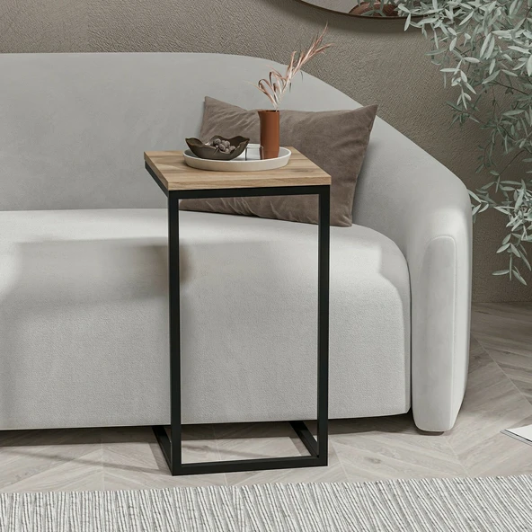 Minar Davin Yan Sehpa Dore (Siyah Ayaklı) - Resim 3