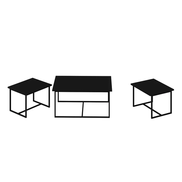 Minar Levada 3Lü Zigonlu Sehpa-Siyah - Resim 7