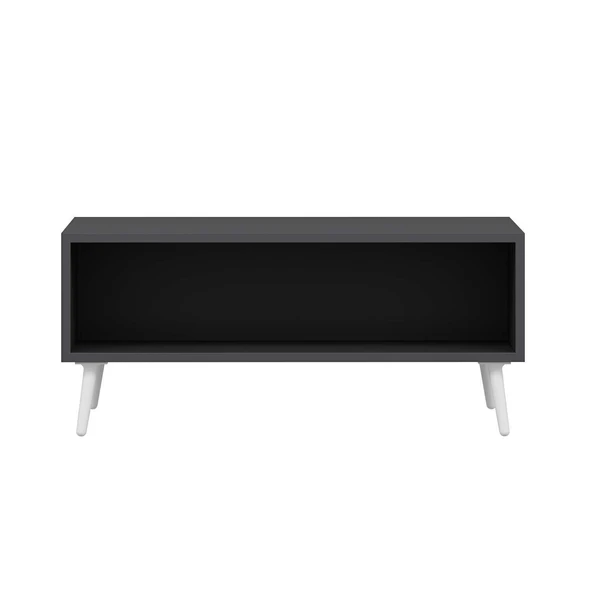 Minar Elina Ayaklı Orta Sehpa- Antr-Beyaz - Resim 5