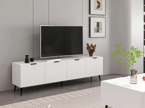 Minar Kale Tv Ünitesi Plus - Beyaz Beyaz - Resim 3