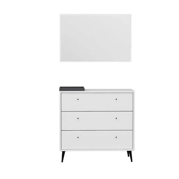 Minar Lara Şifonyer 3C - Beyaz - Resim 4