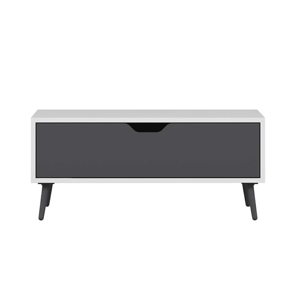 Minar Elina Ayaklı Orta Sehpa- Beyaz-Antr - Resim 6