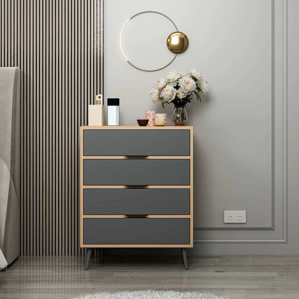 Minar Elina Ayaklı Şifonyer Dore-Antr - Resim 2