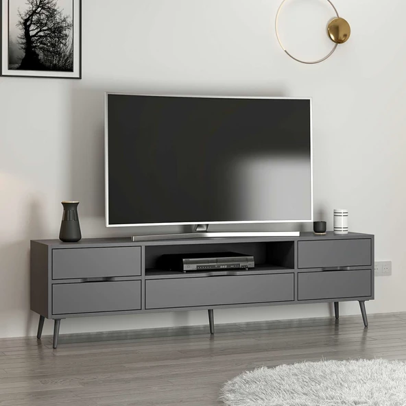 Minar Elina Ayaklı Tv Ünitesi Antr-Antr - Resim 4