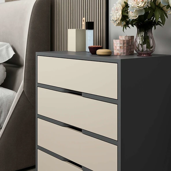 Minar Elina Ayaklı Şifonyer Antr-Kumtaşı - Resim 3