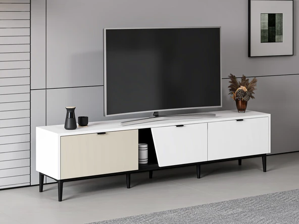 Minar Yelena Tv-Beyaz-Siyah-Kumtaşı - Resim 4