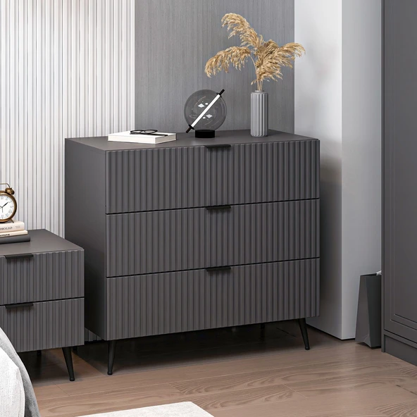 Minar Kale Şifonyer Plus - Antrasit Antrasit - Resim 2