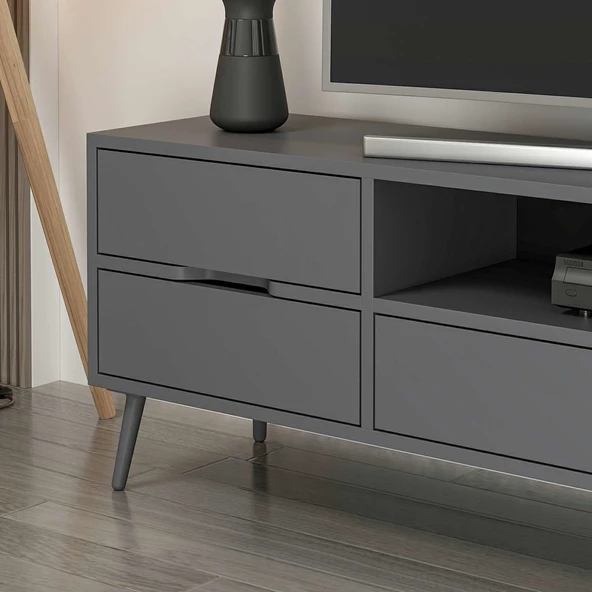 Minar Elina Ayaklı Tv Ünitesi Antr-Antr - Resim 3