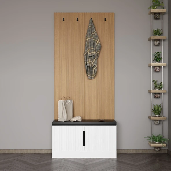 Minar Kale Dekor Panel Ayakkabılık Minderli Byz Mbrn Çizgili Byz