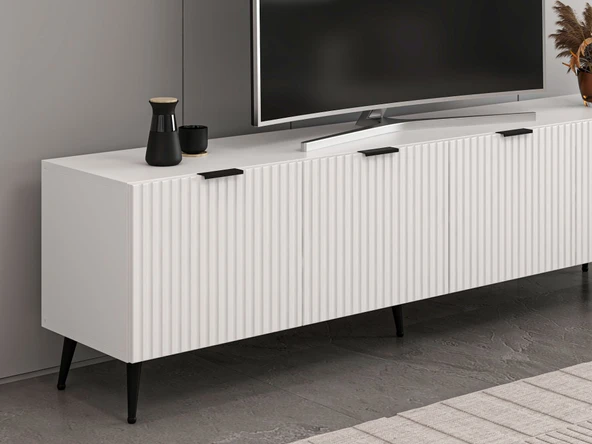 Minar Kale Tv Ünitesi Plus - Beyaz Beyaz - Resim 4