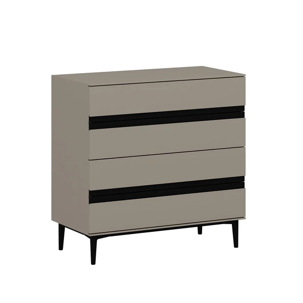 Minar Star Şifonyer 4C Soft - Kumtası Siyah - Resim 3