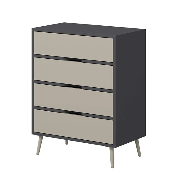 Minar Elina Ayaklı Şifonyer Antr-Kumtaşı - Resim 6