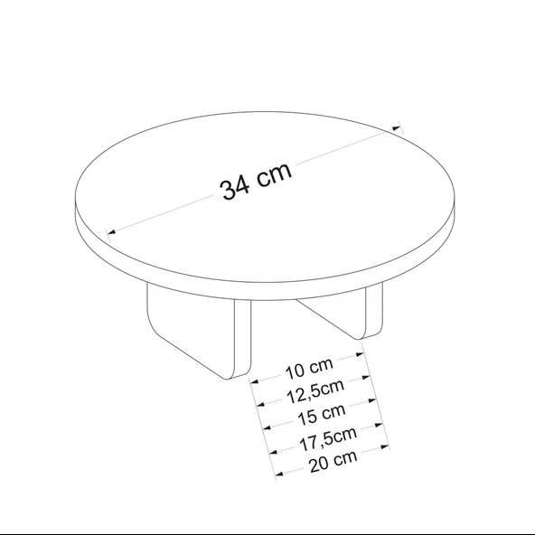 Minar Arel Yan Sehpa - Beton - Resim 5