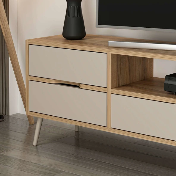 Minar Elina Ayaklı Tv Ünitesi Dore-Kumtaşı - Resim 2