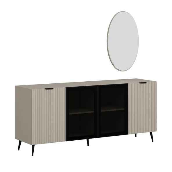 Minar Kale Plus Set1 Tv + Orta Sehpa + Aynalı Konsol Kumtaşı - 5