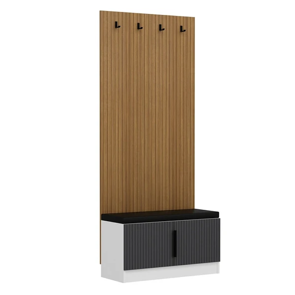 Minar Kale Dekor Panel Ayakkabılık Minderli Byz Mbrn Çizgili Antr - 4