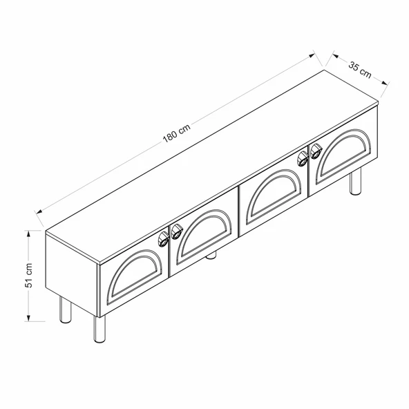Minar Lotus Tv Unıtesı-Beyaz-Artisan - Resim 8