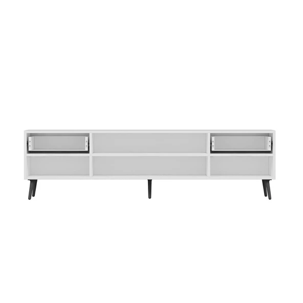 Minar Elina Ayaklı Tv Ünitesi Beyaz-Antr - Resim 6