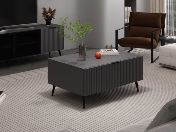 Minar Kale Orta Sehpa Plus - Antrasit Antrasit - Resim 3