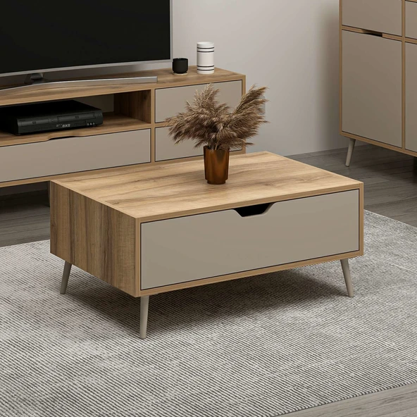 Minar Elina Ayaklı Orta Sehpa- Dore-Kumtaşı - Resim 4