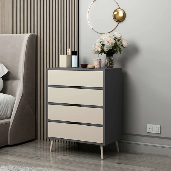 Minar Elina Ayaklı Şifonyer Antr-Kumtaşı ürün görseli