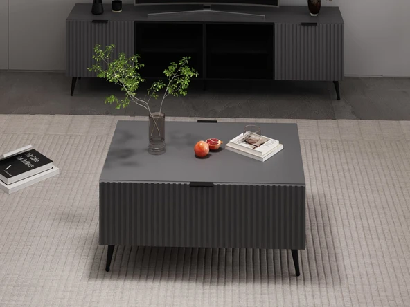 Minar Kale Orta Sehpa Plus - Antrasit Antrasit - Resim 2