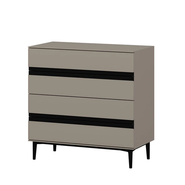 Minar Star Şifonyer 4C Soft - Kumtası Siyah - Resim 5