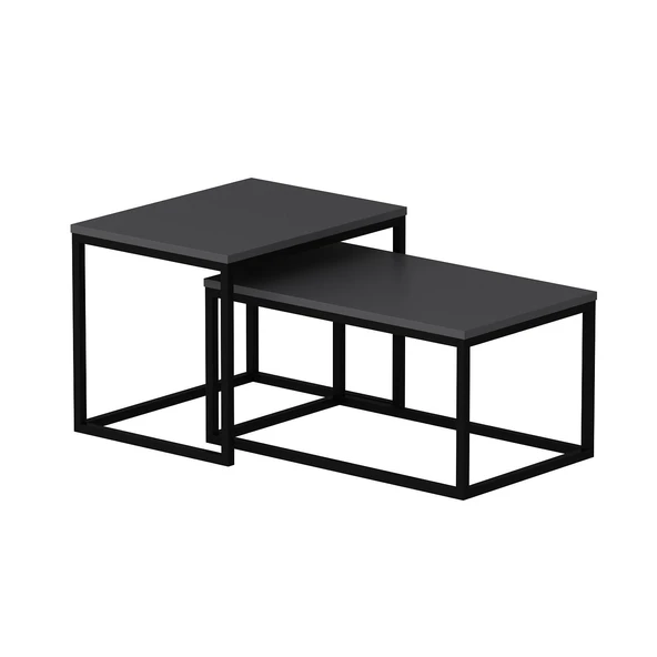 Minar Leka Metal Orta Sehpa-Antrasit Siyah - Resim 6