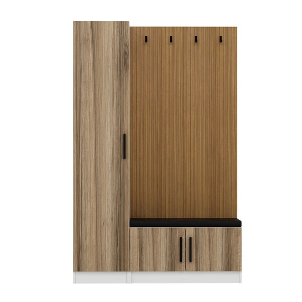 Minar Kale Dekor Panel 1 Kpk 1 Bölme Raf Port + Ayakkabılık Minderli Byz Dore - Resim 5