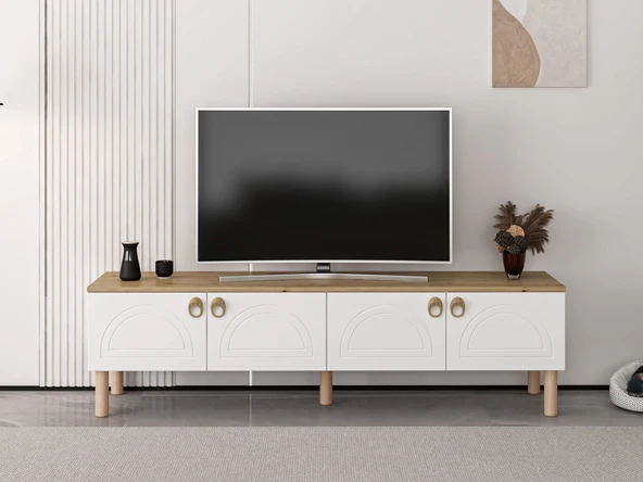 Minar Lotus Tv Unıtesı-Beyaz-Artisan ürün görseli