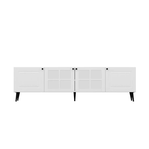 Minar Kale Tv Ünitesi İlkbahar - Beyaz Aynalı Beyaz - Resim 7