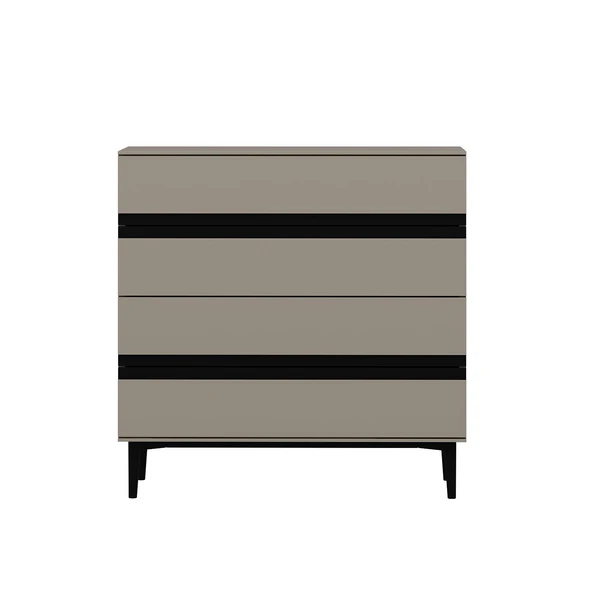 Minar Star Şifonyer 4C Soft - Kumtası Siyah - Resim 4